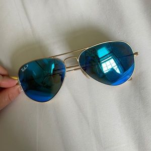 Blue reflective ray bans